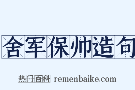 舍军保帅造句是什么意思的图片